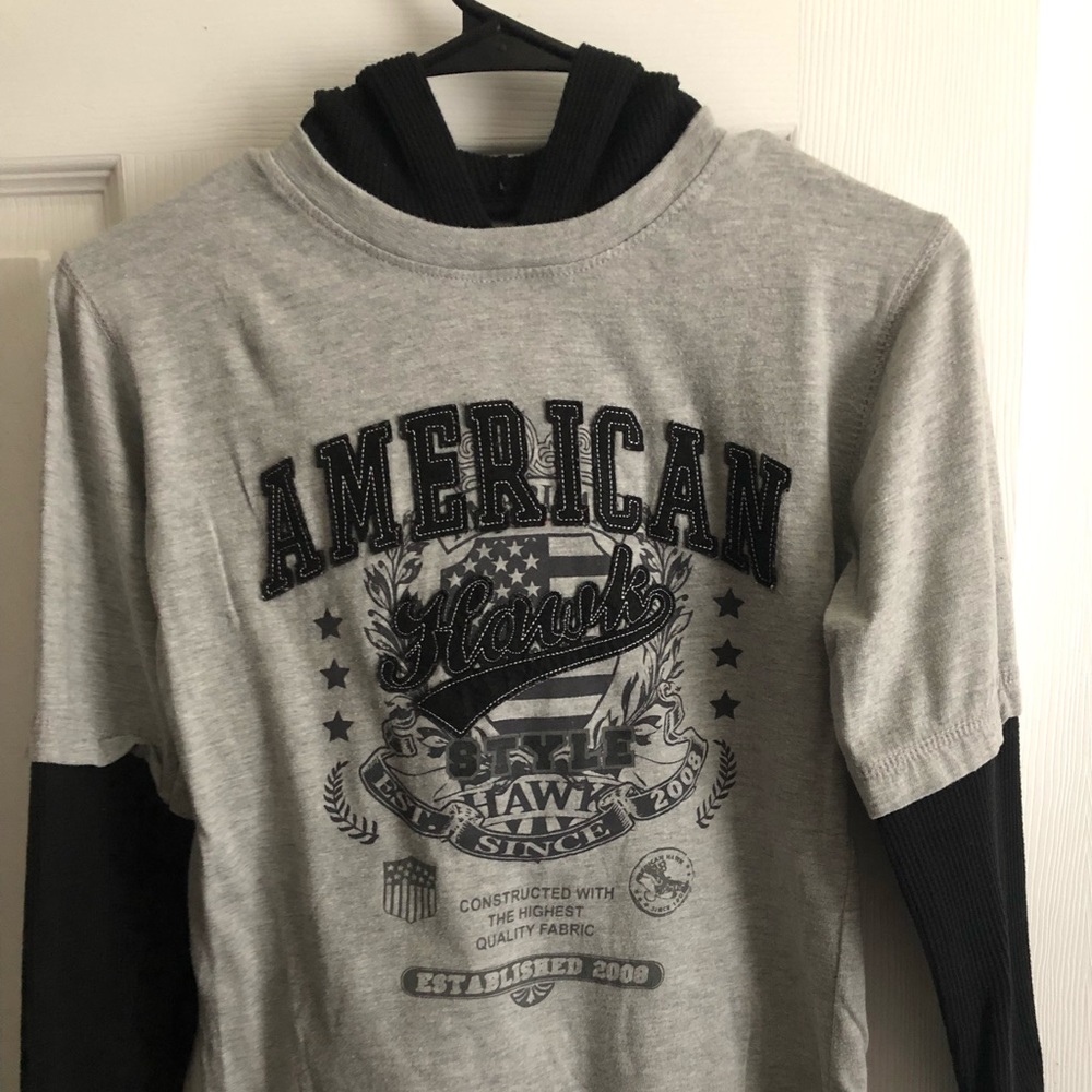 2-Pack American Hawk Hooded Long Sleeve Shirts